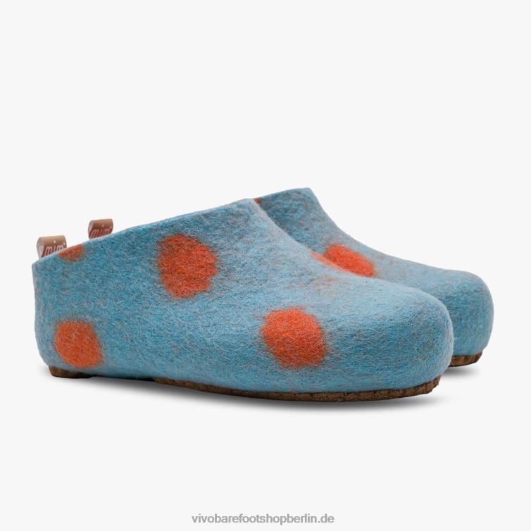 Mim Filzhausschuhe für Kinder 8R24T225 Vivobarefoot Aqua-Orange