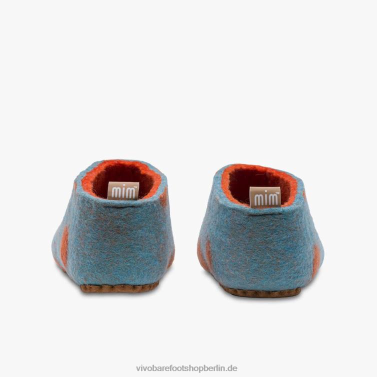 Mim Filzhausschuhe für Kinder 8R24T225 Vivobarefoot Aqua-Orange