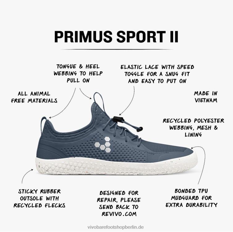 Primus Sport II Junioren 8R24T167 Vivobarefoot Indigo