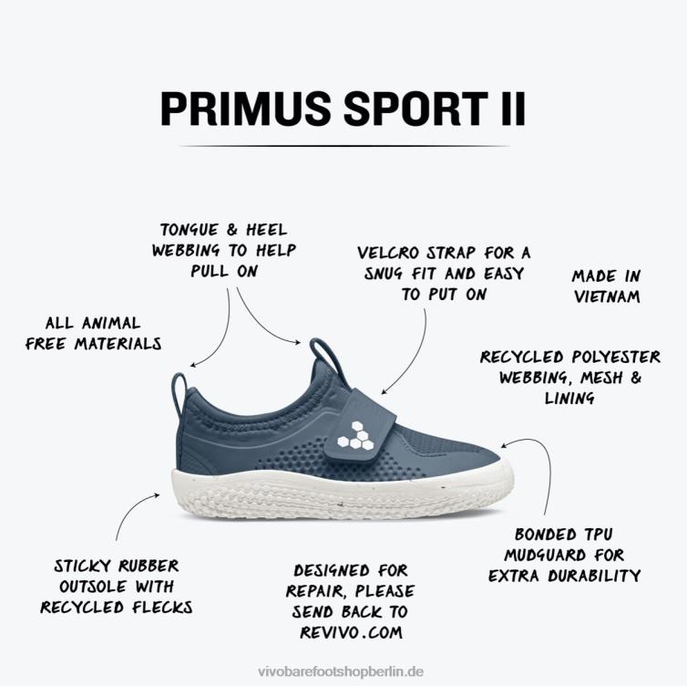 Primus Sport II Kleinkinder 8R24T158 Vivobarefoot Indigo