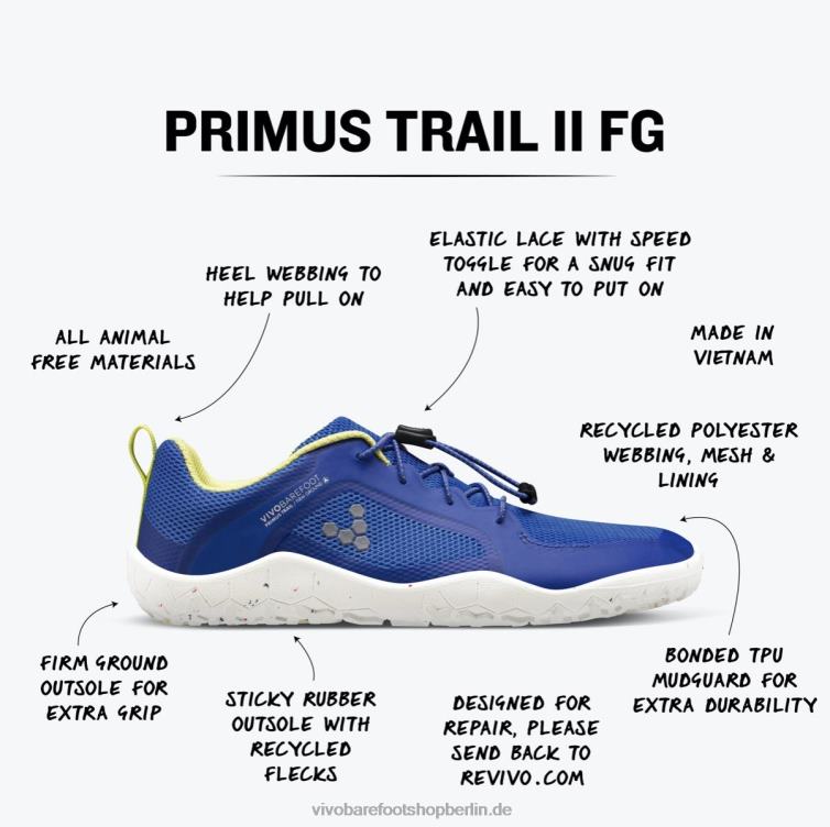 Primus Trail II FG Junioren 8R24T179 Vivobarefoot Amparoblau